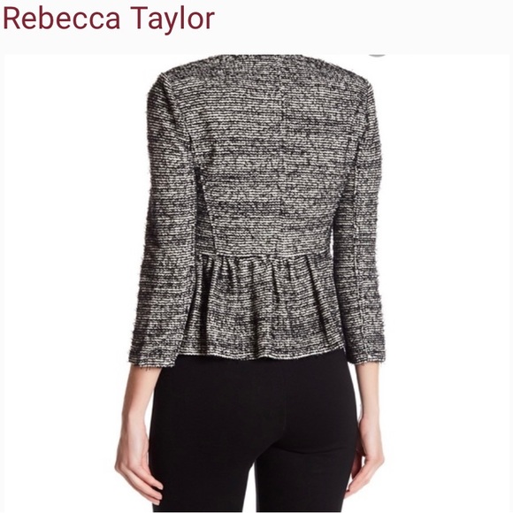 Rebecca Taylor zip peplum jacket size 6 - Picture 2 of 11